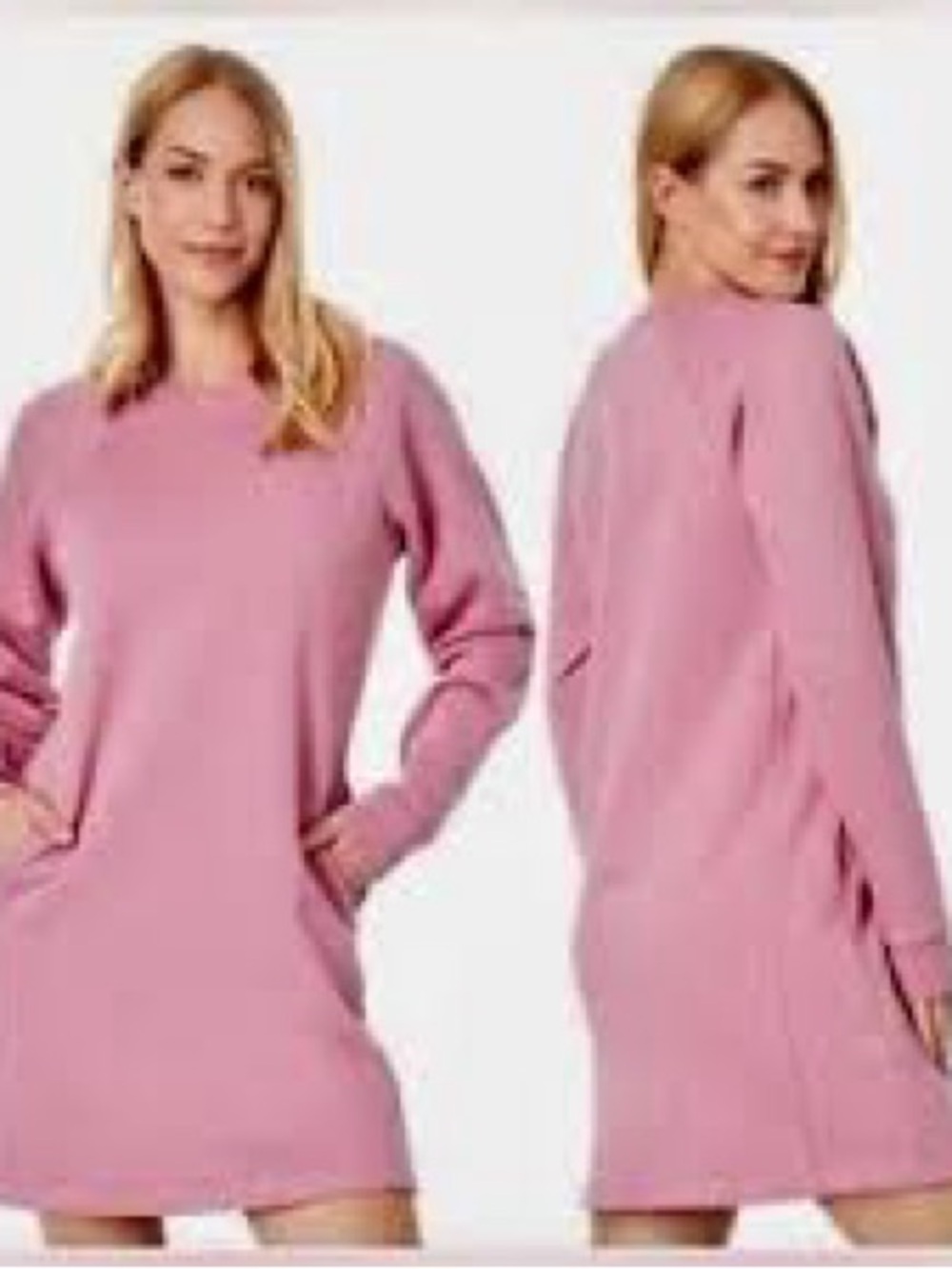 Pact Pink Sweatshirt Dress